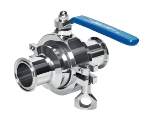 Clamp non-retention ball valve