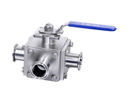 Three way non-retention ball valve